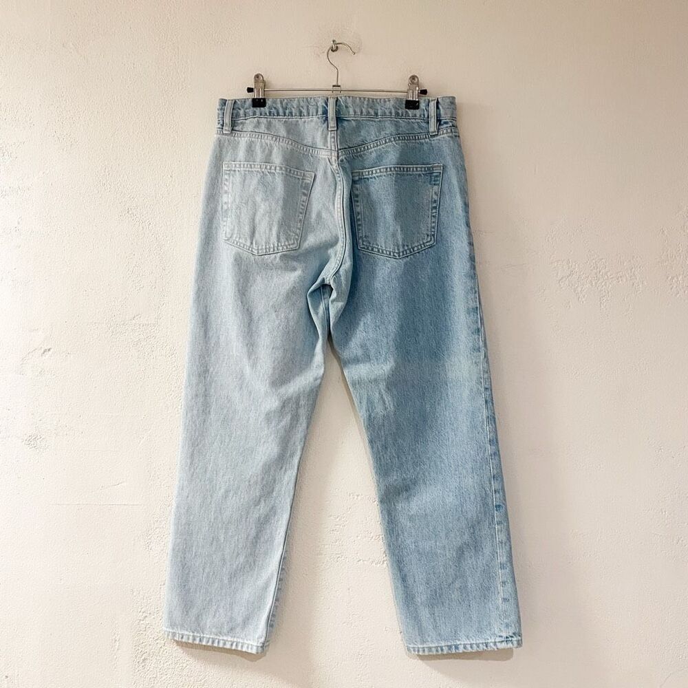 Frame Le Slouch Crop Jeans in Splitscreen Blue Size 27 - Picture 3 of 9